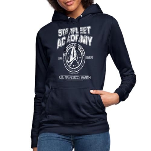 Spreadshirt Star Trek Discovery Starfleet Academy Frauen Hoodie, M, Navy von Spreadshirt