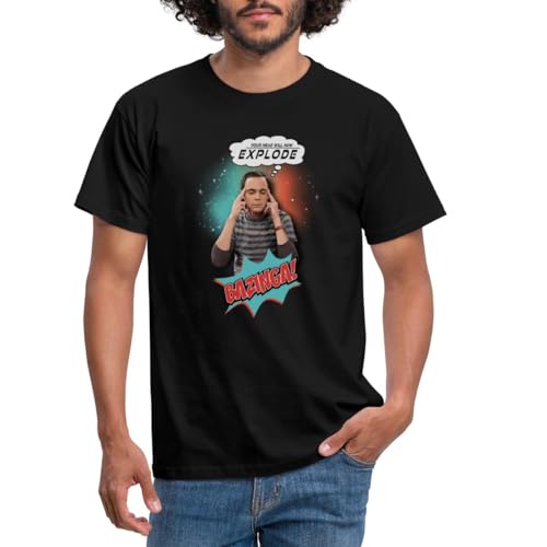 Spreadshirt The Big Bang Theory Sheldon Head Will Explode Männer T-Shirt, XL, Schwarz von Spreadshirt