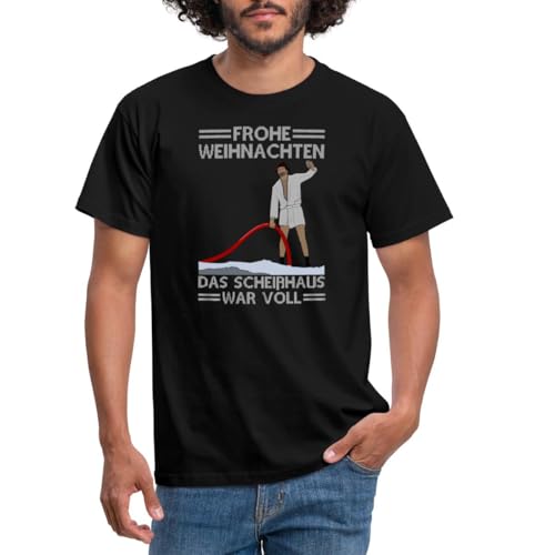 Spreadshirt Frohe Weihnachten Scheißhaus War Voll Ugly Christmas Männer T-Shirt, L, Schwarz von Spreadshirt