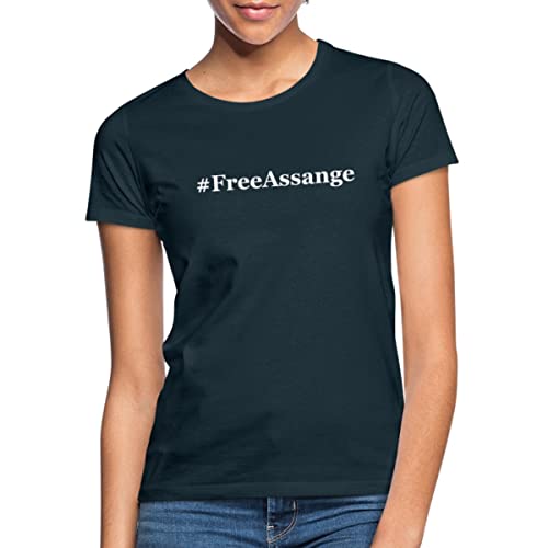 Spreadshirt WikiLeaks #FreeAssange Frauen T-Shirt, M, Navy von Spreadshirt