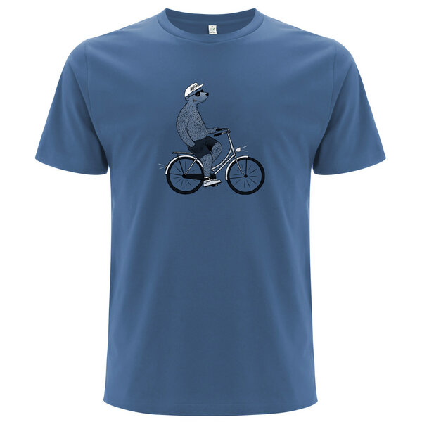 Spreecult Berlin Fahrrad Bär - Bio und Fair - Männer Unisex T-Shirt - Berlin Bike Bear Shirt von Spreecult