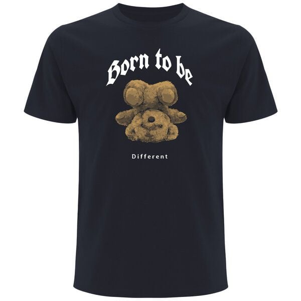Spreecult Born To Be Different - Bio und Fair - Männer Unisex T-Shirt - Teddybär von Spreecult