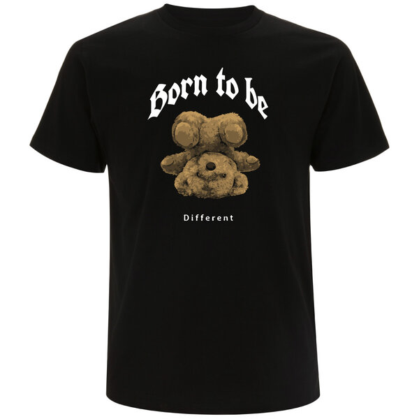 Spreecult Born To Be Different - Bio und Fair - Männer Unisex T-Shirt - Teddybär von Spreecult