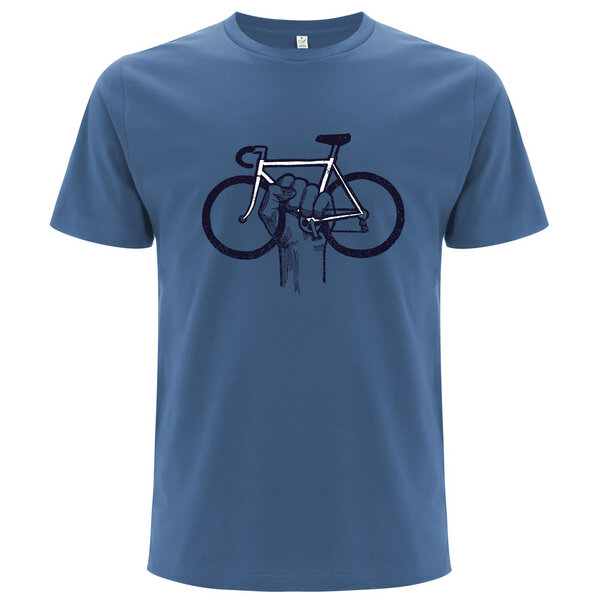 Spreecult Fahrrad Faust - Bio und Fair - Männer Unisex T-Shirt - Bike Fixie Shirt von Spreecult