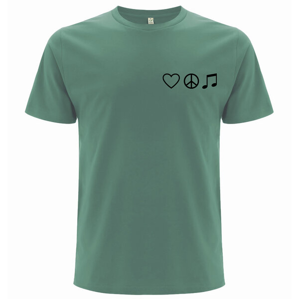 Spreecult Liebe Frieden Harmonie- Bio und Fair - Männer Unisex T-Shirt von Spreecult