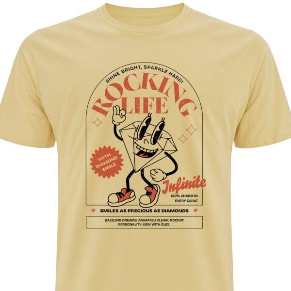 Spreecult Rocking Life - Bio und Fair - Männer Unisex T-Shirt - Fun Retro 70er 60er von Spreecult