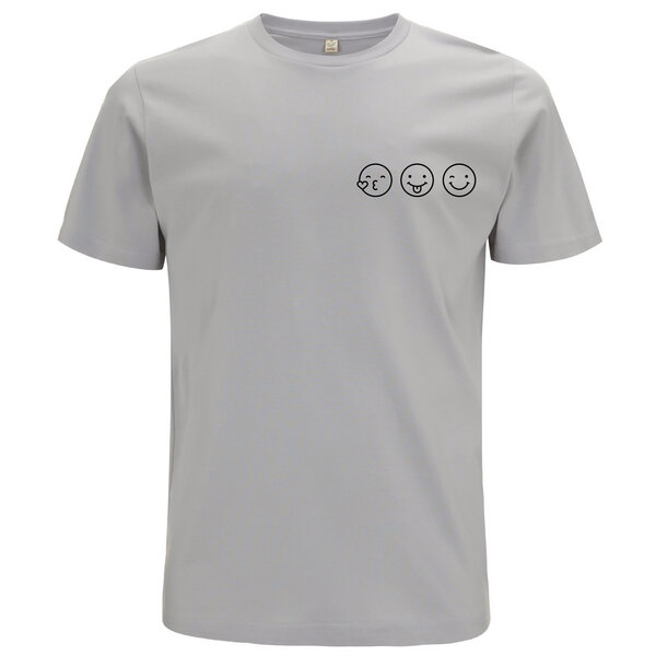 Spreecult Smile - Bio und Fair - Männer Unisex T-Shirt - Smiley Emoji Shirt von Spreecult
