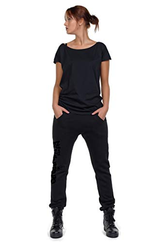 Jogginghose Damen locker lässig Freizeithose Frauen schwarz Boyfriend Baggy Style Hose Sporthose - Flitzpiepe L Jogginghose Damen locker lässig Freizeithose Frauen schwarz Boyfriend Baggy Style Hose Sporthose - Flitzpiepe L von Spreeklamotte Berlin