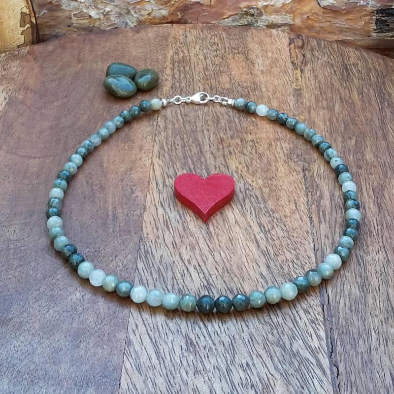 Jade Schmuck Damen/Grüne Perlenkette Halskette Für Freundin Etsy 6mm & 925 Sterling Silber Jade Schmuck Damen/Grüne Perlenkette Halskette Für Freundin Etsy 6mm & 925 Sterling Silber von Spreeschmuck