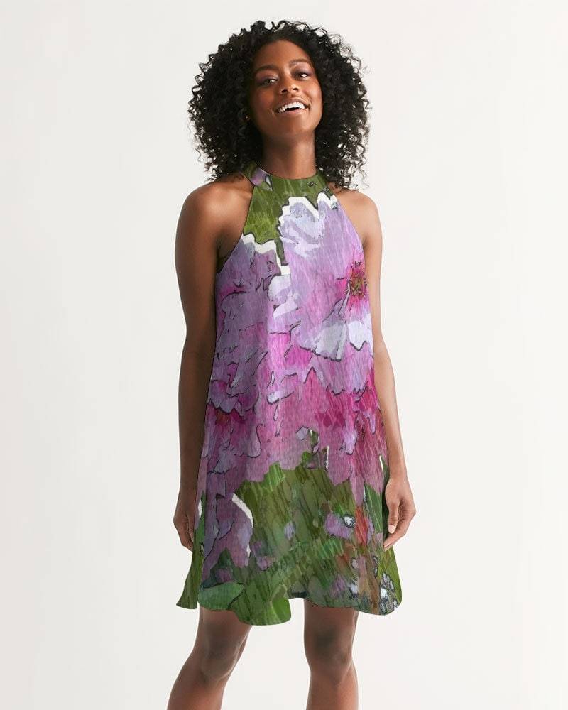 Rosa Chiffon Kleid | xs-2xl - Zierkirsche Spreewaldliebe von Spreewaldliebe