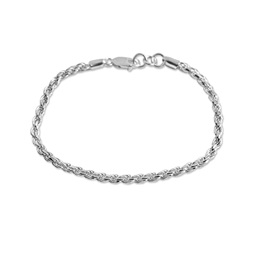 Sprezzi Fashion Silber-Armband Männer 925er Sterling Silber Herren Metall Zopf-Kette größenverstellbar handgefertigte Armkette geflochten | Männerschmuck mit Geschenkbox von Sprezzi Fashion