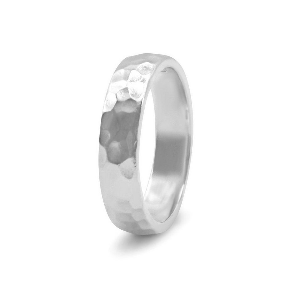 Sprezzi Fashion Fingerring Herren Ring Silber Bandring Fingerring gehämmert aus 925er Silber (inklusive Schmucketui und kostenlosem Silber-Pflegetuch geliert), handgefertigt, aus Sterling Silver, Designed in Germany von Sprezzi Fashion