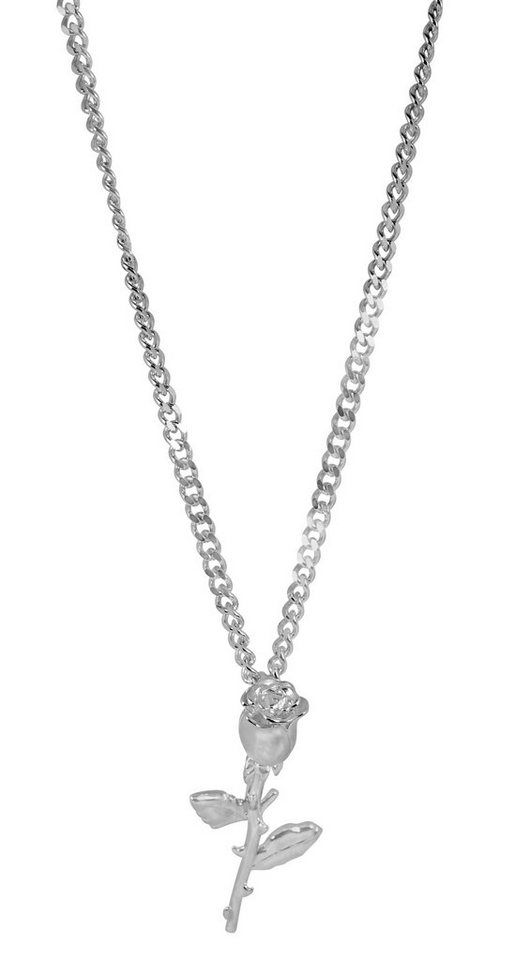 Sprezzi Fashion Kette mit Anhänger Herren Halskette Silber aus 925 Sterling Silver mit Anhänger Rose von Sprezzi Fashion