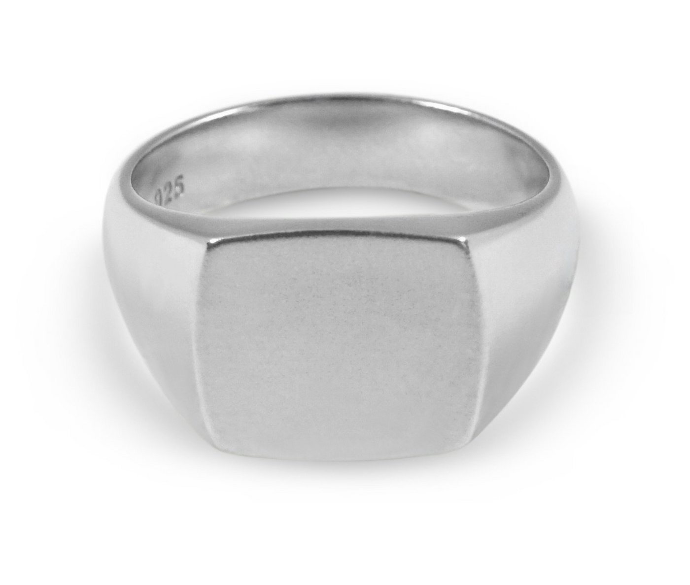 Sprezzi Fashion Siegelring Herren Ring Silber und Gold Siegelring matt gebürstet (inklusive Schmucketui und kostenlosem Silber-Pflegetuch geliert), handgefertigt, aus Sterling Silver, Echtgold vergoldet von Sprezzi Fashion