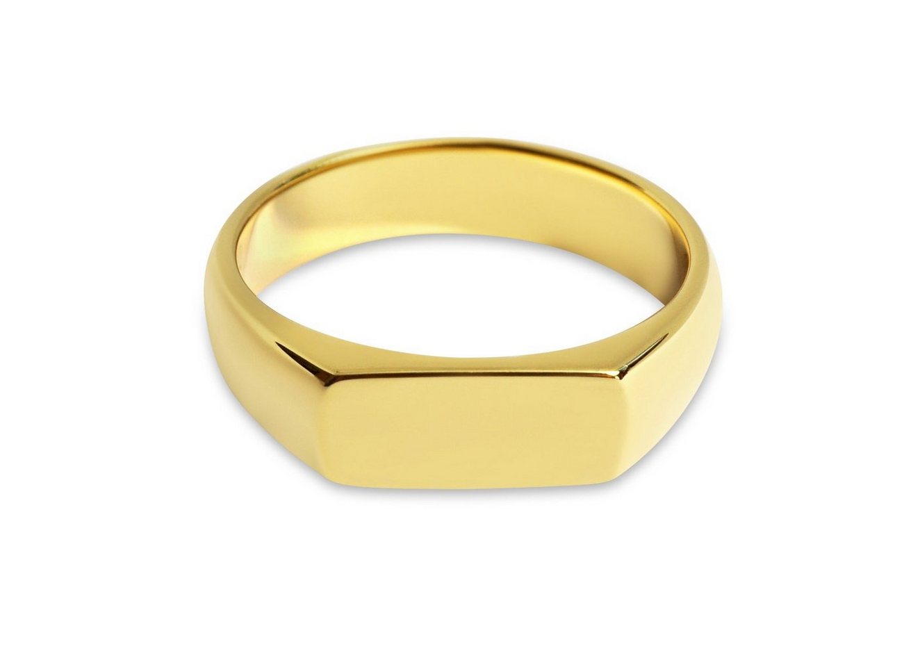 Sprezzi Fashion Siegelring Herren Ring Silber und Gold aus 925 Sterling Silber poliert, poliert, handgemacht, minimalistisch, für Gravur geeignet von Sprezzi Fashion