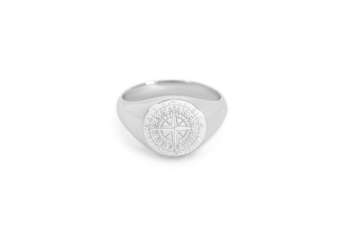 Sprezzi Fashion Siegelring Herren Siegel Ring Silber Fingerring Kompass aus 925er Silber (inklusive Schmucketui und kostenlosem Silber-Pflegetuch geliert), handgefertigt, aus Sterling Silver, Designed in Germany von Sprezzi Fashion