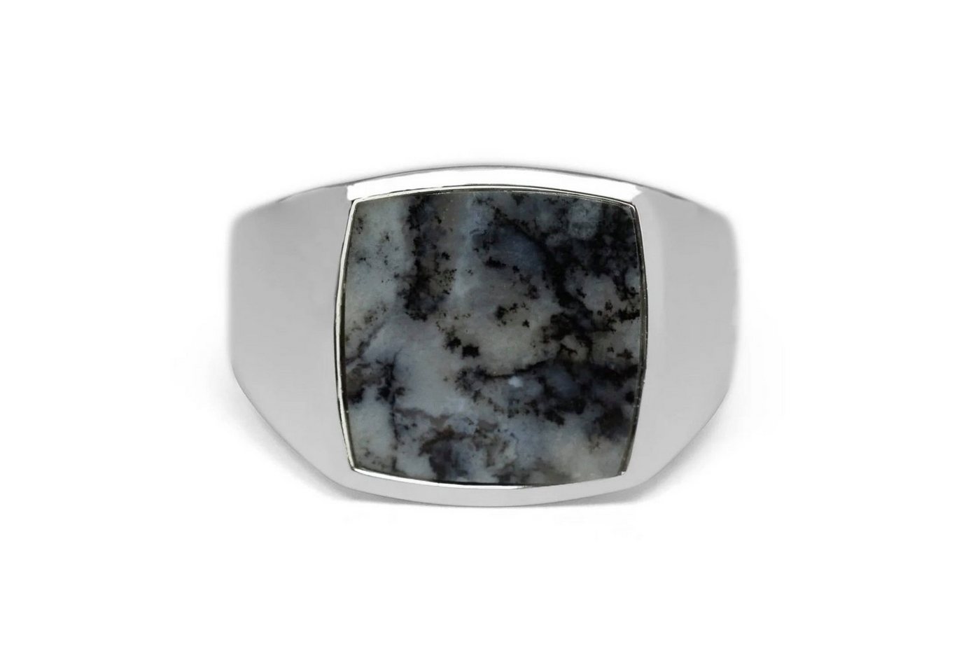 Sprezzi Fashion Siegelring Herren Silber Ring Siegelring Fingerring aus 925er Silber (inkl. Geschenkbox und Poliertuch geliefert), Naturstein Agate, poliert, massiv von Sprezzi Fashion