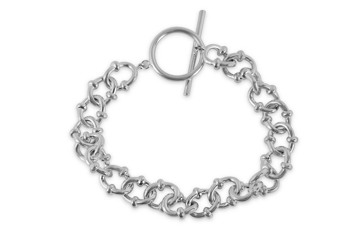 Sprezzi Fashion Silberarmband Herren Cable Armband Silber massiv 925er Sterling Silber Armkette, handmade, robust, verstellbare Größe von Sprezzi Fashion
