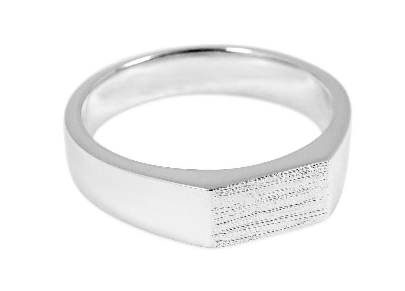 Sprezzi Fashion Silberring Herren Ring Silber und Gold Fingerring aus 925 Sterling Silber eckig, handgefertigt, aus Sterling Silver, Designed in Germany von Sprezzi Fashion