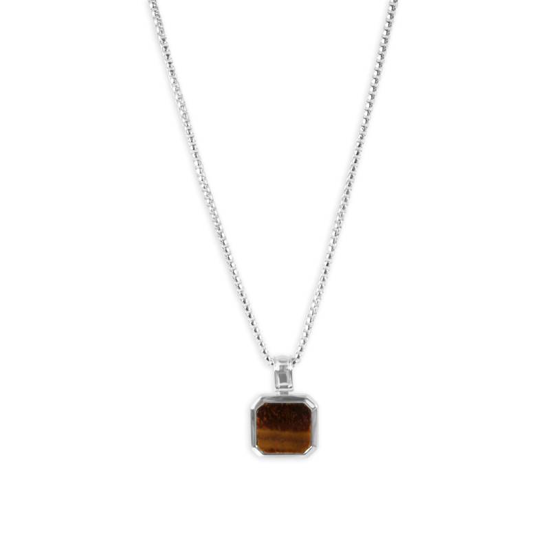 925 Sterling Silver Necklace [Tiger Eye] von Sprezzi