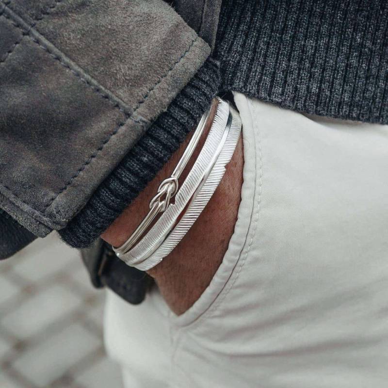 Armreif Feather & Knot Set von Sprezzi