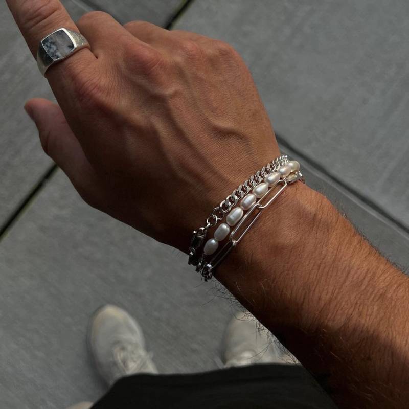 Männer Silberschmuck Set Armbänder von Sprezzi