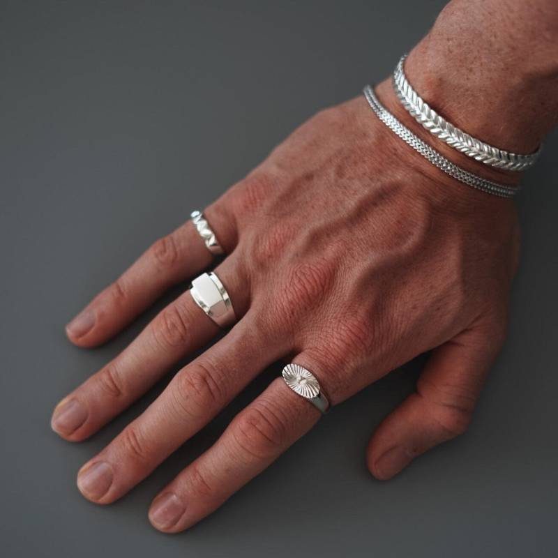 Männer Silberschmuck Set Ringe & Armbänder von Sprezzi