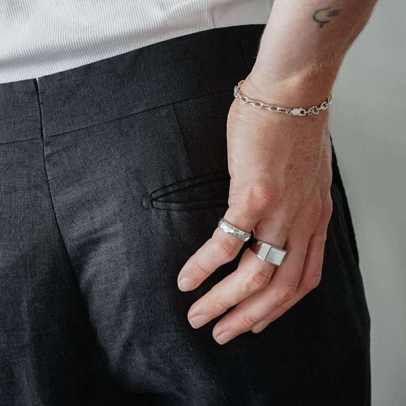 Set aus Silber Armband und Ringen von Sprezzi