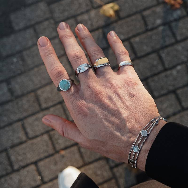 Set aus Silber Ringen von Sprezzi