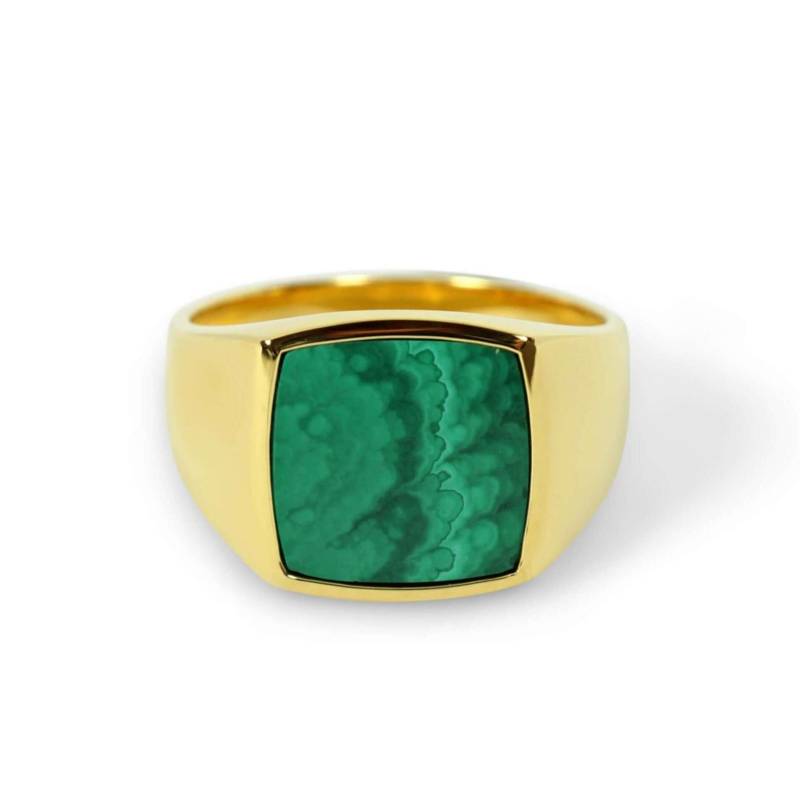Siegelring Gold mit grünem Stein von Sprezzi