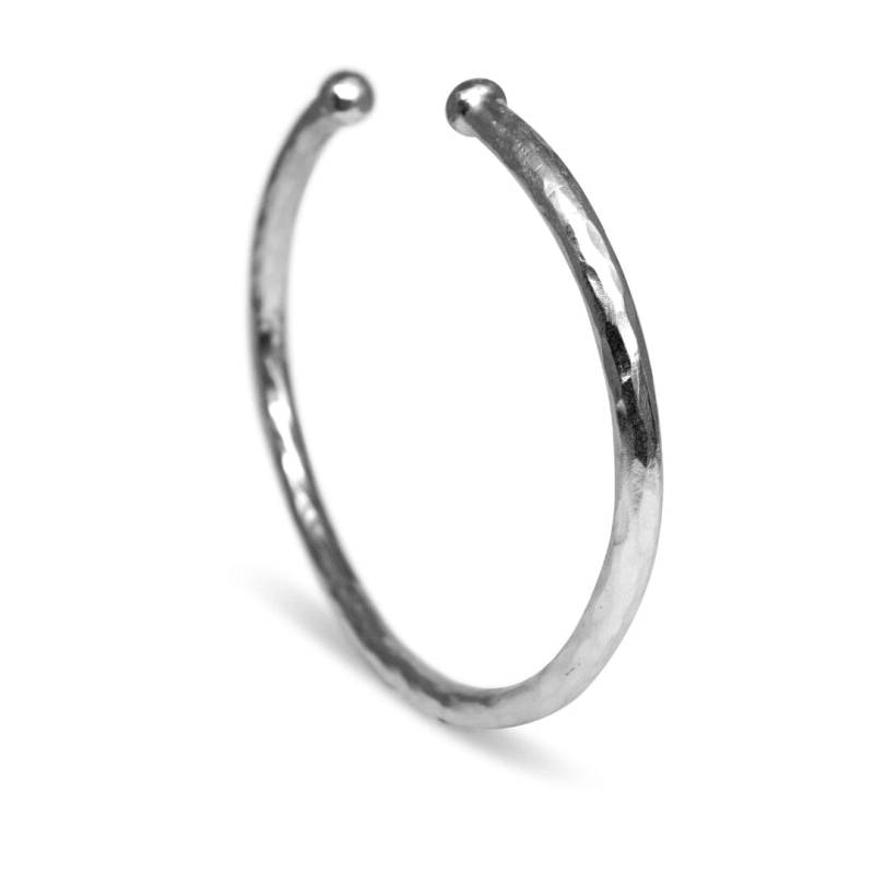 Silber Armreif Hammered Round von Sprezzi