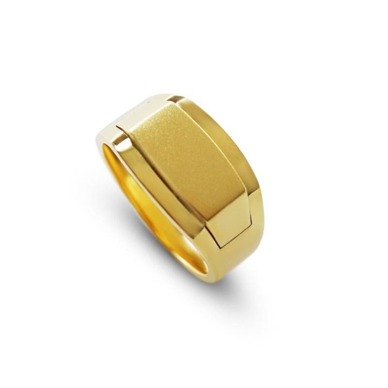 Silber und Gold Ring Edgy von Sprezzi