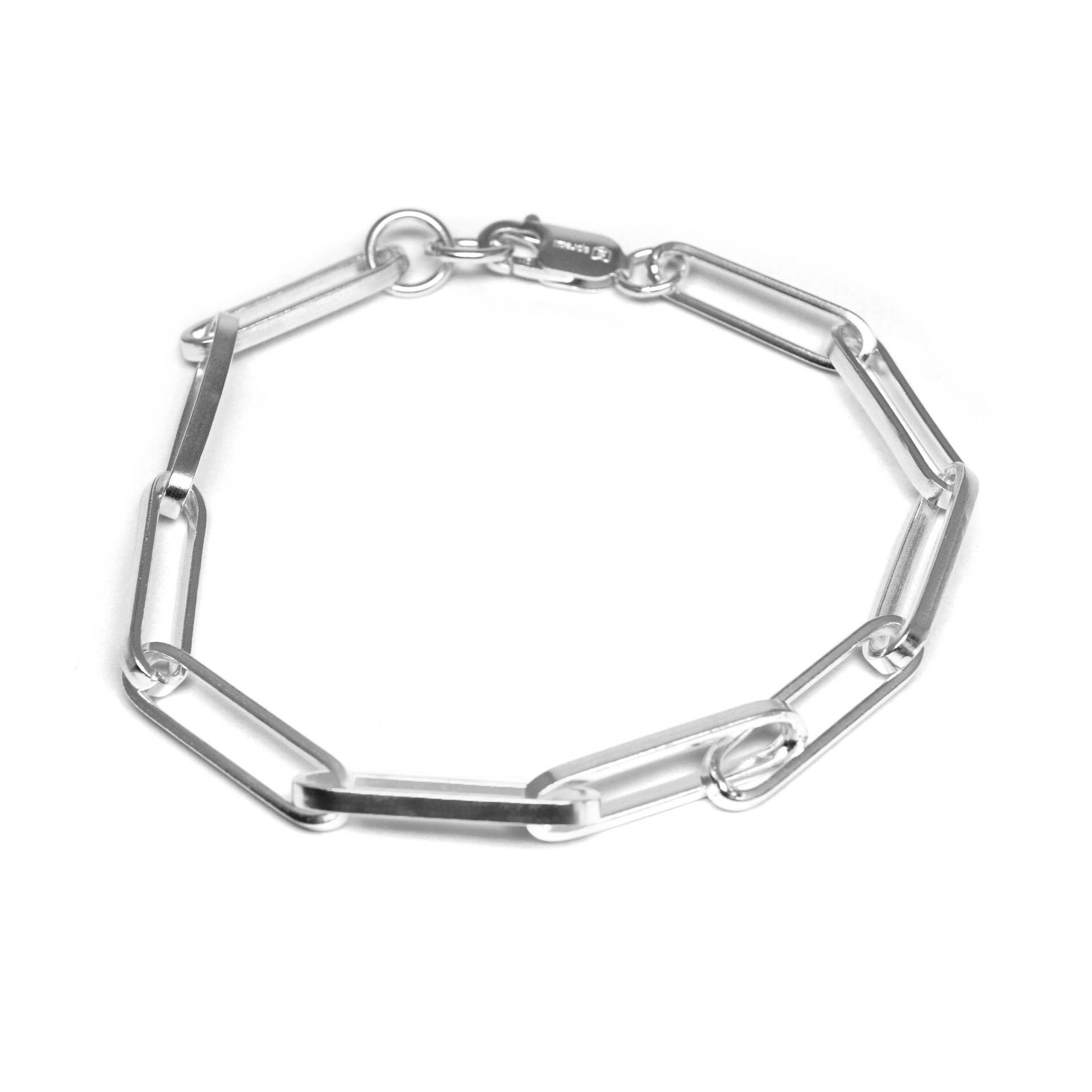 Silber Armband Herren Paperclip Chain 925 Sterling Silver Für Männer Verstellbar Minimalistisch Modernes Schmuck Geschenk Aus Echtsilber von SprezziFashion