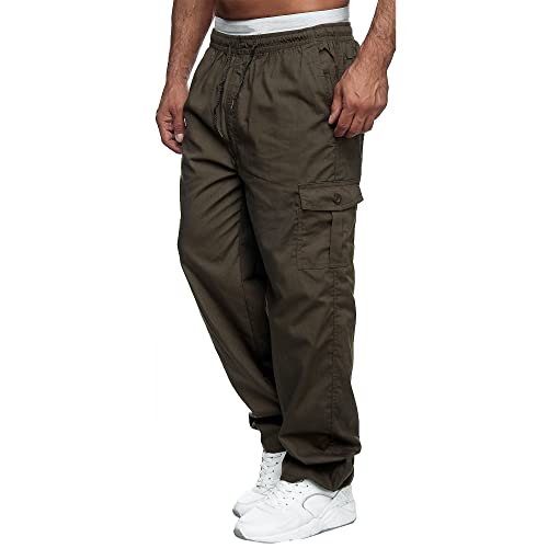 Herren-Cargo-Arbeitshose, lässig, entspannte Passform, Stretch-Trainingsanzug, Jogginghose, für Herren, Größe M-3XL, braun, 41-44.5 von Sprifloral