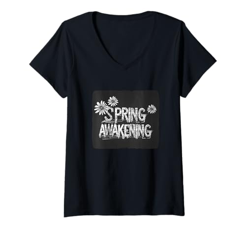Damen Blumiges Frühlingserwachen Outfit für Erwachsene und Kinder T-Shirt mit V-Ausschnitt Damen Blumiges Frühlingserwachen Outfit für Erwachsene und Kinder T-Shirt mit V-Ausschnitt von Spring Awakening