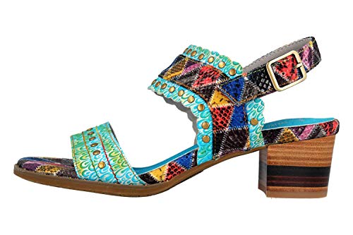Spring Footwear Sandaletten in Übergrößen Mehrfarbig Exotic-Tqm große Damenschuhe, Größe:43 von Spring Footwear