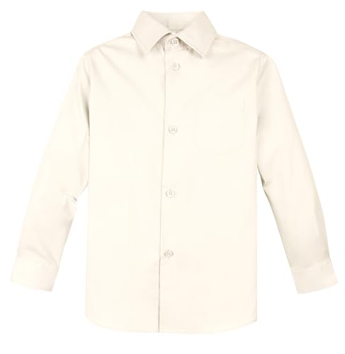 Spring Notion Big Boys' Long Sleeve Dress Shirt 8 Ivory von Spring Notion