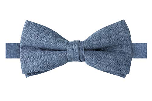 Spring Notion Fliege für Jungen, Leinen-Mischgewebe - Blau - S (8 cm x 4 cm) von Spring Notion