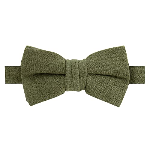 Spring Notion Fliege für Jungen aus Leinen-Mischgewebe, Oliv/Blatt für mich (Leaf It to Me), Small von Spring Notion