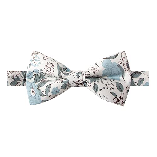 Spring Notion Vorgebundene Fliege für Herren, Baumwolle, Blumendruck, für Hochzeit, Sommer, Party, elegant und leger, 48-Dusty Blue, Einheitsgröße von Spring Notion