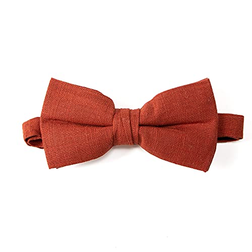 Spring Notion Herren-Fliege aus Leinen-Mischgewebe, Rost, Einheitsgröße von Spring Notion