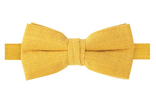 Spring Notion Herren-Fliege aus Leinen-Mischgewebe, Senf, Einheitsgröße von Spring Notion