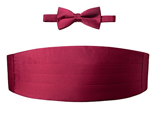 Spring Notion Herren Kummerbund und Fliege Set, Burgunder, Regulär Spring Notion Herren Kummerbund und Fliege Set, Burgunder, Regulär von Spring Notion