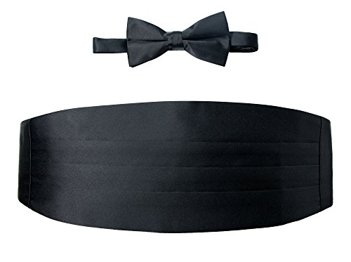Spring Notion Herren Kummerbund und Fliege Set, Schwarz, Regulär Spring Notion Herren Kummerbund und Fliege Set, Schwarz, Regulär von Spring Notion