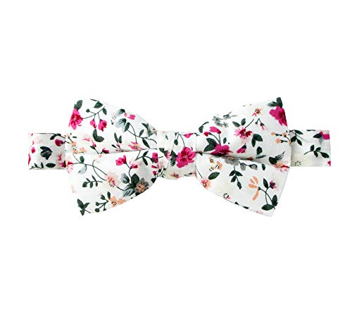 Spring Notion Jungen Fliege aus Baumwolle mit Blumenmuster - Weiß - Groß von Spring Notion