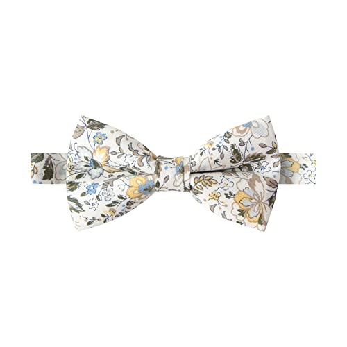 Spring Notion Vorgebundene Fliege aus Baumwolle mit Blumendruck, 44-Gold-Metallic, Medium Spring Notion Vorgebundene Fliege aus Baumwolle mit Blumendruck, 44-Gold-Metallic, Medium von Spring Notion
