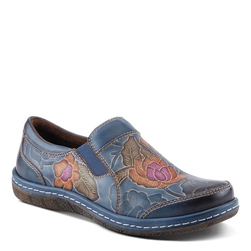 Spring Step L'Artiste Annawan Loafer für Damen, flach, Blau Multi, 6.5-7 Spring Step L'Artiste Annawan Loafer für Damen, flach, Blau Multi, 6.5-7 von Spring Step L'Artiste