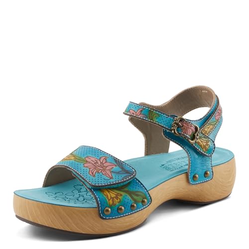 Spring Step L'Artiste Damen Dakoa Sandale, Türkis Multi, 7.5-8 Spring Step L'Artiste Damen Dakoa Sandale, Türkis Multi, 7.5-8 von Spring Step L'Artiste