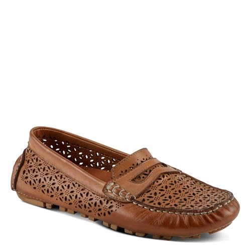 Spring Step Crain Damen Laser-Cut Out Mokassin mit herausnehmbarer Innensohle, Braun, 7.5-8 Spring Step Crain Damen Laser-Cut Out Mokassin mit herausnehmbarer Innensohle, Braun, 7.5-8 von Spring Step
