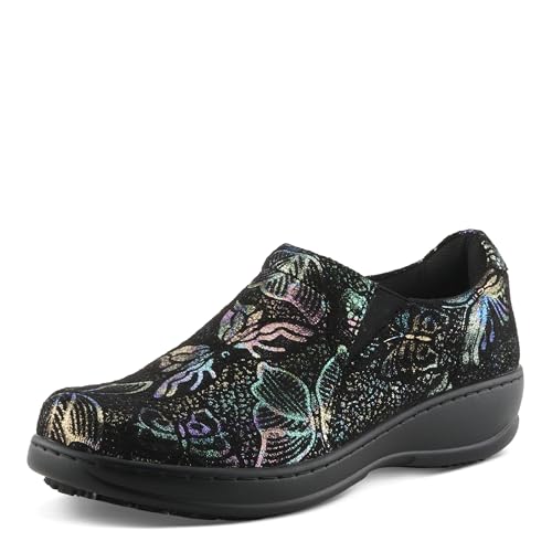 Spring Step Professionelle Damen Winfrey Flutte Schuhe Uniform Kleid, Schwarz Multi, 41 EU Spring Step Professionelle Damen Winfrey Flutte Schuhe Uniform Kleid, Schwarz Multi, 41 EU von Spring Step